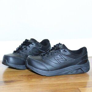 New Balance Black Leather Lace Up Walking Shoes 928V3 Sneakers WW928BK3 Womens 8